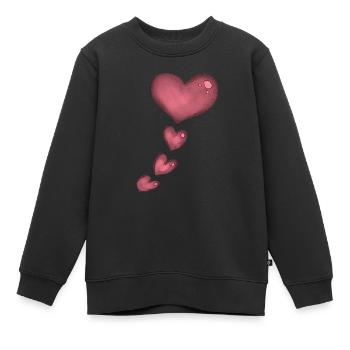 coeur rose - Sweat Premium enfant bio - noir - Devant - AI Model Kid Female (0cm)