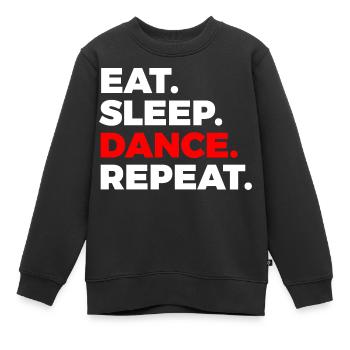 Eat sleep Dance - Sweat Premium enfant bio - noir - Devant - AI Model Kid Female (0cm)