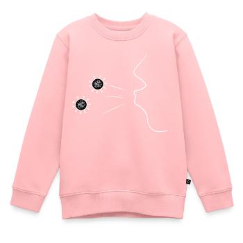 Virus corona - Sweat Premium enfant bio - rose - Devant - AI Model Kid Female (0cm)
