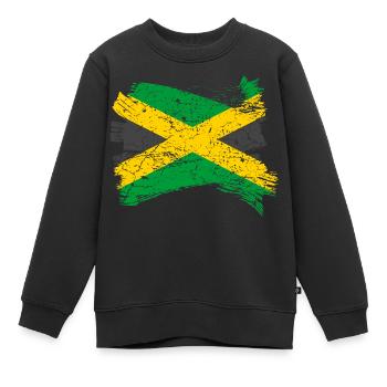 Drapeau de la Jamaïque - Sweat Premium enfant bio - noir - Devant - AI Model Kid Female (0cm)