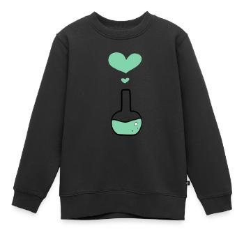 Kolben Chemie Chemiker - Kinder Premium Organic Sweatshirt - Schwarz - Vorne - AI Model Kid Female (0cm)