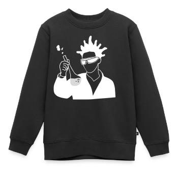 Science - Sweat Premium enfant bio - noir - Devant - AI Model Kid Female (0cm)