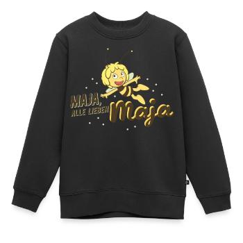 Biene Maja Alle Lieben Maja - Kinder Premium Organic Sweatshirt - Schwarz - Vorne - AI Model Kid Female (0cm)