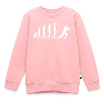 Gardien gardien de but Football Evolution - Sweat Premium enfant bio - rose - Devant - AI Model Kid Female (0cm)