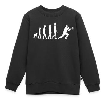 Gardien gardien de but Football Evolution - Sweat Premium enfant bio - noir - Devant - AI Model Kid Female (0cm)