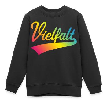 Vielfalt (Diversity / PNG) - Kinder Premium Organic Sweatshirt - Schwarz - Vorne - AI Model Kid Female (0cm)