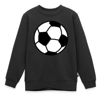 fußball ball - Kinder Premium Organic Sweatshirt - Schwarz - Vorne - AI Model Kid Female (0cm)