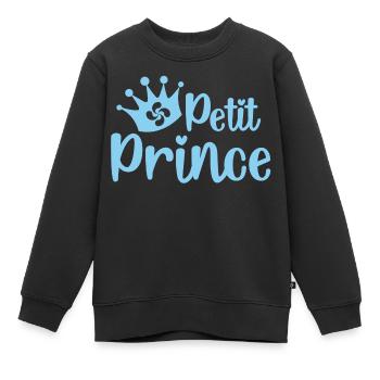 Petit Prince Basque - Sweat Premium enfant bio - noir - Devant - AI Model Kid Female (0cm)