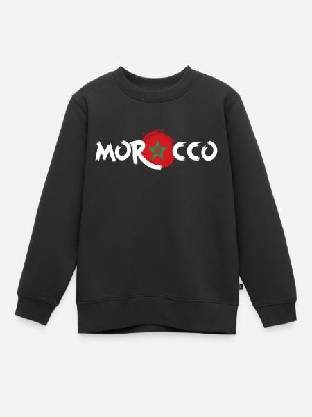 morocco design marokko - Kinder Premium Organic Sweatshirt - Schwarz