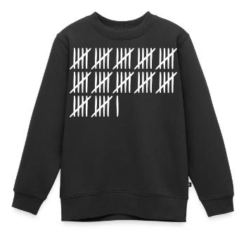 61 Geburtstag Strichliste - 61 Jahre alt - Kinder Premium Organic Sweatshirt - Schwarz - Vorne - AI Model Kid Female (0cm)