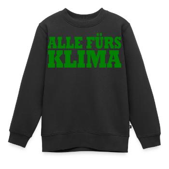 Alle fürs klima - Kinder Premium Organic Sweatshirt - Schwarz - Vorne - AI Model Kid Female (0cm)