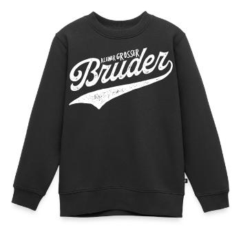 Kleiner Großer Bruder Mittelkind Sandwitchkind - Kinder Premium Organic Sweatshirt - Schwarz - Vorne - AI Model Kid Female (0cm)
