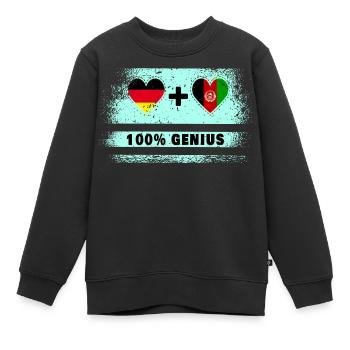 Allemagne et Afghanistan Genial / Cadeau - Sweat Premium enfant bio - noir - Devant - AI Model Kid Female (0cm)