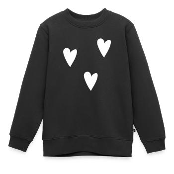 herzen Herz - Kinder Premium Organic Sweatshirt - Schwarz - Vorne - AI Model Kid Female (0cm)