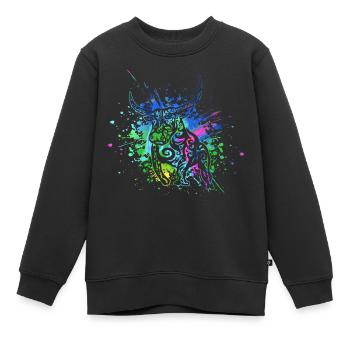 Stier - Sternzeichen Stier - Ich bin Stier - Bulle - Kinder Premium Organic Sweatshirt - Schwarz - Vorne - AI Model Kid Female (0cm)