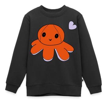 Octopus - Kids Premium Organic Sweatshirt - black - Front - AI Model Kid Female (0cm)