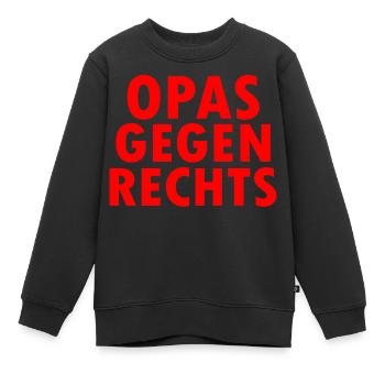 Opas gegen rechts - Kinder Premium Organic Sweatshirt - Schwarz - Vorne - AI Model Kid Female (0cm)
