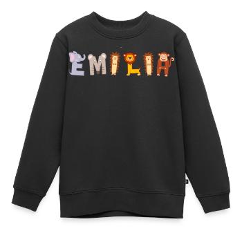 Emilia - Kinder Premium Organic Sweatshirt - Schwarz - Vorne - AI Model Kid Female (0cm)