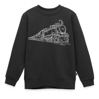 Locomotive à vapeur de train - Sweat Premium enfant bio - noir - Devant - AI Model Kid Female (0cm)