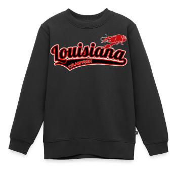 Louisiana Crawfish College Style - Kinder Premium Organic Sweatshirt - Schwarz - Vorne - AI Model Kid Female (0cm)