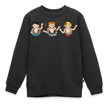 Fifi Brindacier Avec Tommy Et Annika - Sweat Premium enfant bio - noir - Devant - AI Model Kid Female (0cm)