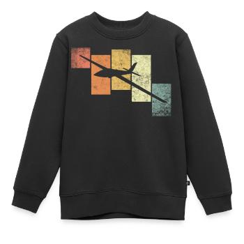 Flyers sur fond coloré - Sweat Premium enfant bio - noir - Devant - AI Model Kid Female (0cm)