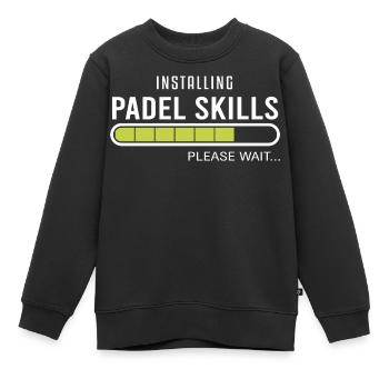 Padel Skills Padel Tennis Spieler - Kinder Premium Organic Sweatshirt - Schwarz - Vorne - AI Model Kid Female (0cm)