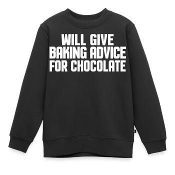 Lustiger Bäcker Kochen Backen Gebäck Schokoladenliebhaber - Kinder Premium Organic Sweatshirt - Schwarz - Vorne - AI Model Kid Female (0cm)