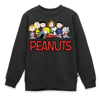 Peanuts Snoopy Und Seine Freunde Logo - Kinder Premium Organic Sweatshirt - Schwarz - Vorne - AI Model Kid Female (0cm)
