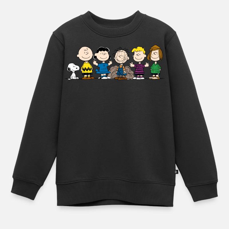 Peanuts Snoopy Et Le Gang - Sweat Premium enfant bio - noir