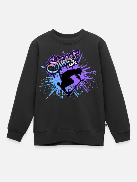 scooter vie de rue - Sweat Premium enfant bio - noir