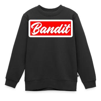 bandit dieb crime criminal aufkleber hooligan gang - Kinder Premium Organic Sweatshirt - Schwarz - Vorne - AI Model Kid Female (0cm)