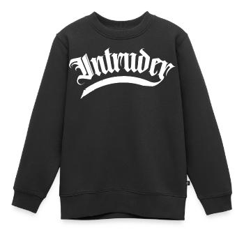 intruder hacker intruder clan sticker computer - Kids Premium Organic Sweatshirt - black - Front - AI Model Kid Female (0cm)