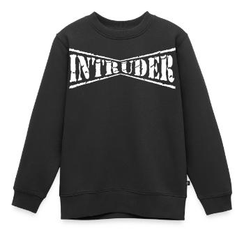 intruder hacker intruder clan sticker computer - Kids Premium Organic Sweatshirt - black - Front - AI Model Kid Female (0cm)