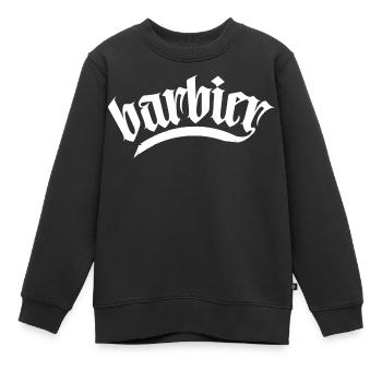 barbier haar bart barber rasieren männer barber - Kinder Premium Organic Sweatshirt - Schwarz - Vorne - AI Model Kid Female (0cm)