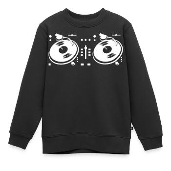DJ Turntable - Kinder Premium Organic Sweatshirt - Schwarz - Vorne - AI Model Kid Female (0cm)