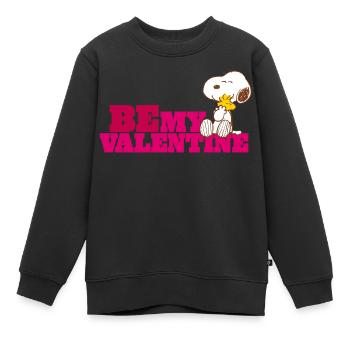 Peanuts Be My Valentine - Sweat Premium enfant bio - noir - Devant - AI Model Kid Female (0cm)