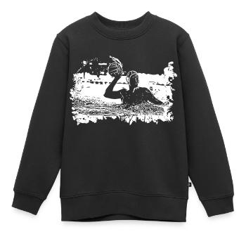 Water-polo, water-polo - Sweat Premium enfant bio - noir - Devant - AI Model Kid Female (0cm)