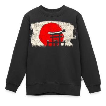Japanische Architektur - Kinder Premium Organic Sweatshirt - Schwarz - Vorne - AI Model Kid Female (0cm)