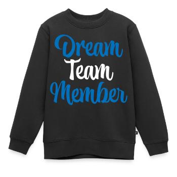 Membre de l’équipe de rêve - Sweat Premium enfant bio - noir - Devant - AI Model Kid Female (0cm)