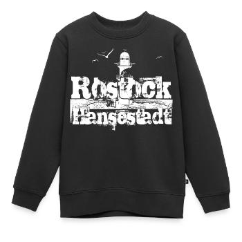 Rostock Hansestadt - Kinder Premium Organic Sweatshirt - Schwarz - Vorne - AI Model Kid Female (0cm)