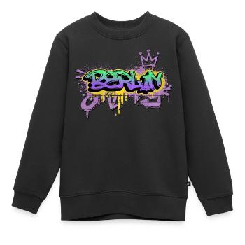 Berlin Allemagne Ville Graffiti Spray Sprayer - Sweat Premium enfant bio - noir - Devant - AI Model Kid Female (0cm)