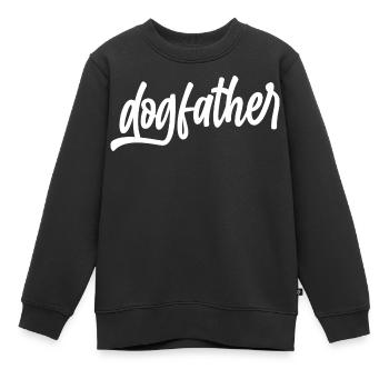 cat dog catmom tier godfather dogfather liebe katz - Kinder Premium Organic Sweatshirt - Schwarz - Vorne - AI Model Kid Female (0cm)