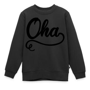 Oha Mundart Dialekt - Kinder Premium Organic Sweatshirt - Schwarz - Vorne - AI Model Kid Female (0cm)