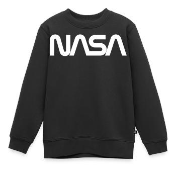 Logo Nasa - Sweat Premium enfant bio - noir - Devant - AI Model Kid Female (0cm)