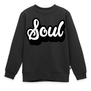 soul sehle rnb menschlich love peace heart liebe - Kinder Premium Organic Sweatshirt - Schwarz - Vorne - AI Model Kid Female (0cm)