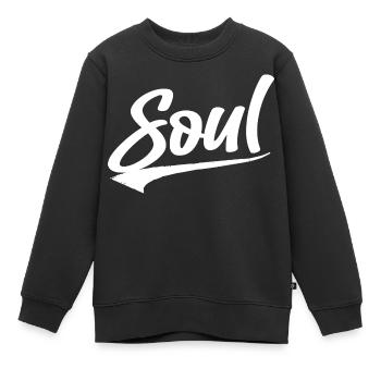 soul sehle rnb menschlich love peace heart liebe - Kinder Premium Organic Sweatshirt - Schwarz - Vorne - AI Model Kid Female (0cm)