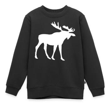 Elche Elch - Kinder Premium Organic Sweatshirt - Schwarz - Vorne - AI Model Kid Female (0cm)