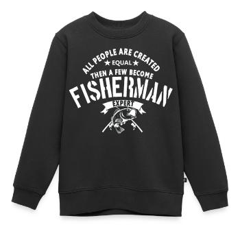 Fischer Experte - Kinder Premium Organic Sweatshirt - Schwarz - Vorne - AI Model Kid Female (0cm)