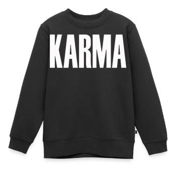 karma retoure rache ghetto mentalité spirituelle - Sweat Premium enfant bio - noir - Devant - AI Model Kid Female (0cm)